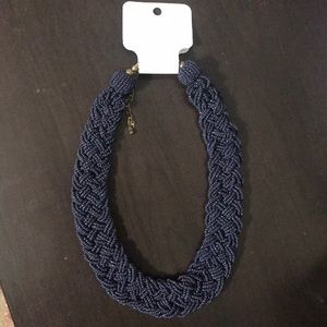 Navy blue beaded Charming Charlie necklace